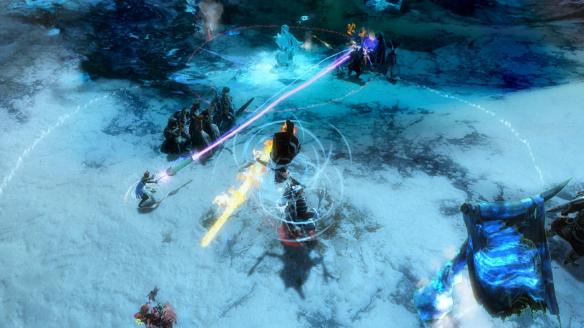 My thief battling the Sons of Svanir in Guild Wars 2