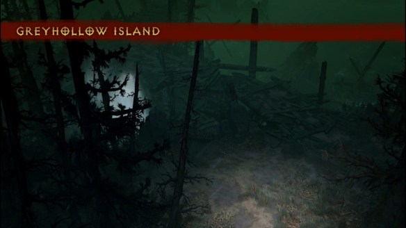 A preview image of the new Greyhollow Island zone for Diablo 3