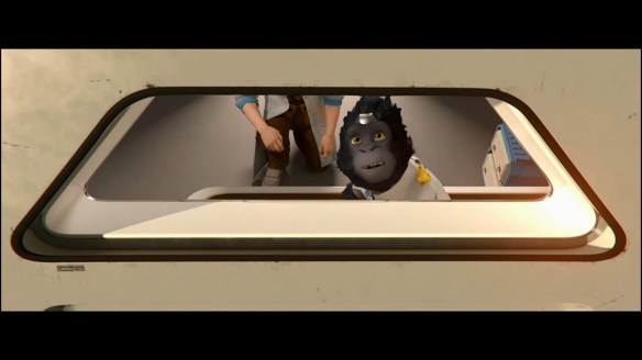 A young Winston from the Overwatch animated shorts