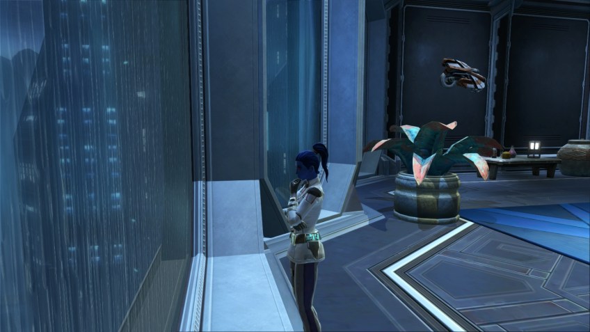 My Imperial agent plotting from her Dromund Kaas stronghold in Star Wars: The Old Republic
