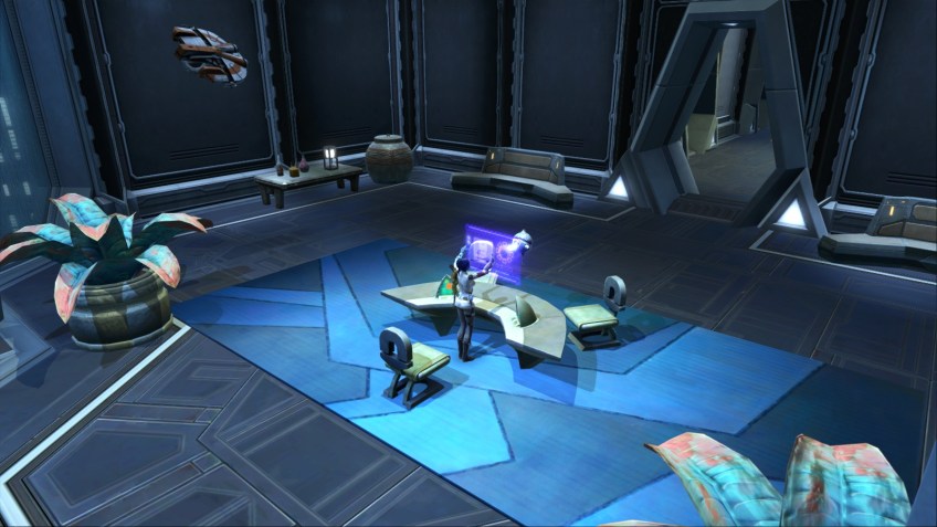 My Imperial agent's office within her stronghold in Star Wars: The Old Republic