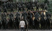 Malcolm confronts the apes in Dawn of the Planet of the Apes