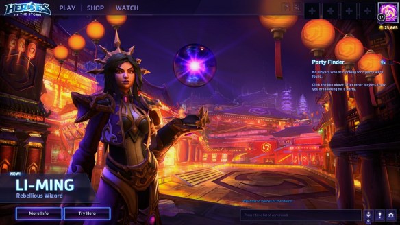 The splash screen for Li-Ming in Heroes of the Storm