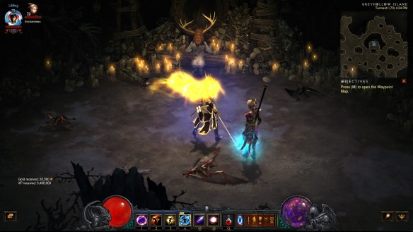 A disturbing ritual in Diablo III's Greyhollow Island zone
