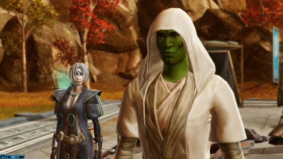 My Jedi consular and Nadia Grell in Star Wars: The Old Republic