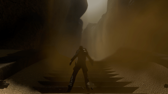 A windswept Egyptian canyon in The Secret World