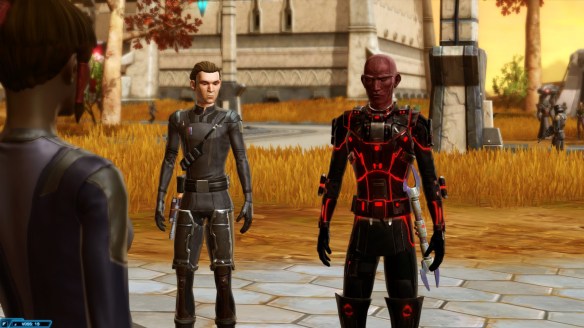 My Sith inquisitor and Talos Drelik in Star Wars: The Old Republic