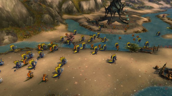 The armies of the Naga in Azsuna in World of Warcraft: Legion