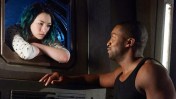 Five (Jodelle Ferland) and Six (Roger Cross) in Dark Matter