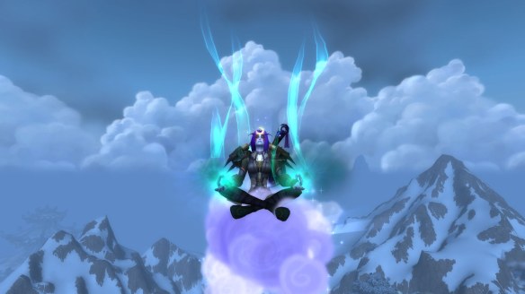 My monk meditating in World of Warcraft