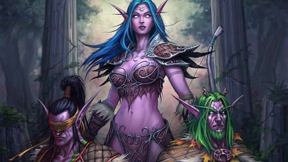 Art of Warcraft's Tyrande Whisperwind and the brothers Stormrage