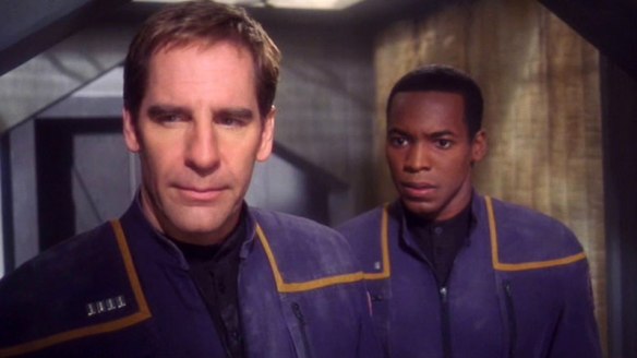 Archer and Mayweather in the Enterprise episode 