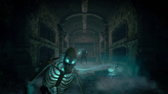 A shot from the announcement video for Diablo III's new necromancer class