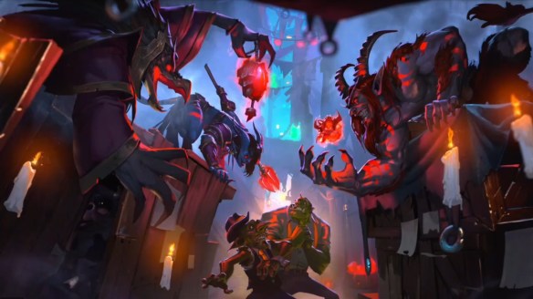 A shot from the announcement trailer for Hearthstone's Mean Streets of Gadgetzan