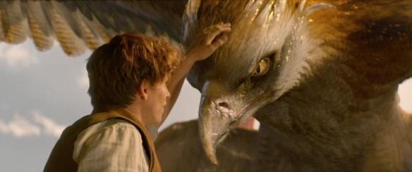 Newt Scamander and one of his animals in Fanatstic Beasts and Where to Find Them