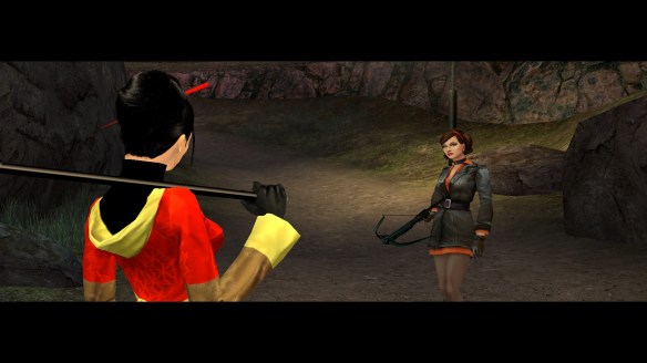 Cate and Isako in No One Lives Forever 2: A Spy in H.A.R.M.'s Way