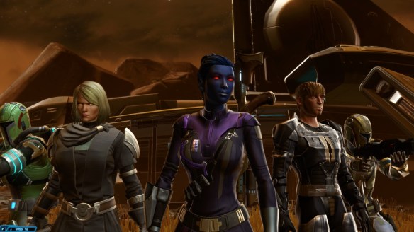 My agent and her allies in the first chapter of Star Wars: The Old Republic's Knights of the Eternal Throne expansion