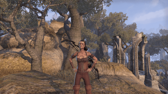 My Bosmer using the cheerful personality in Elder Scrolls Online
