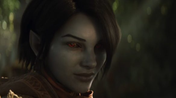 A screenshot from the cinematic trailer for the new Morrowind expansion for Elder Scrolls Online