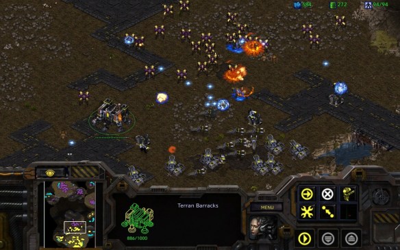 A screenshot from the official remaster of StarCraft 1