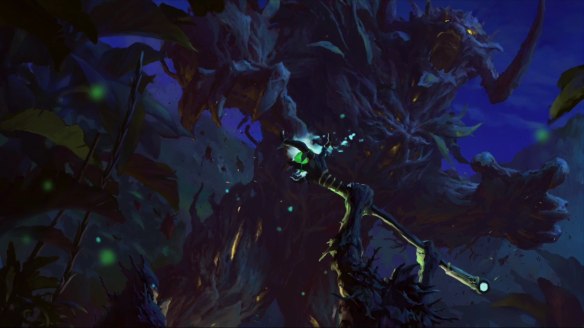 A mighty Sporemound as depicted in the Warcraft Chronicle, volume two