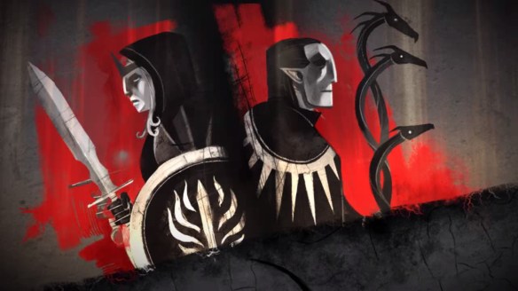 Cutscene art from Dragon Age II