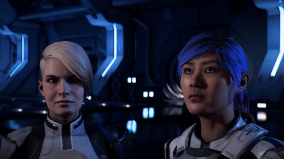 Sara Ryder and Cora Harper in Mass Effect: Andromeda