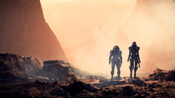 Scott Ryder and Vetra Nyx in Mass Effect: Andromeda