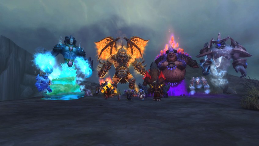 The Elemental Lords assembled as part of the shaman campaign in World of Warcraft: Legion