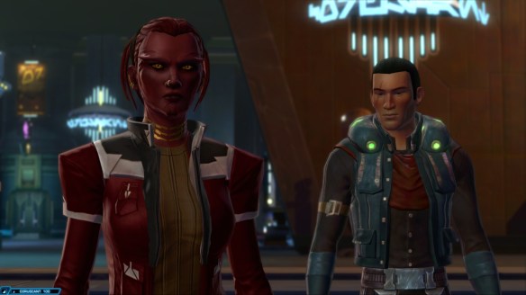 My smuggler and Corso Riggs in Star Wars: The Old Republic