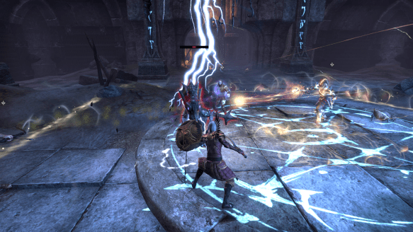 My templar tanking the Banished Cells dungeon in Elder Scrolls Online