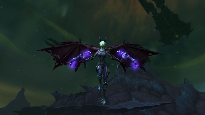 My demon hunter sports some new weapons in World of Warcraft: Legion