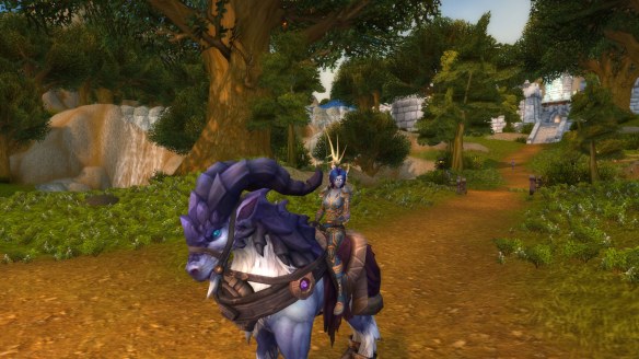 My Void Elf hunter in World of Warcraft