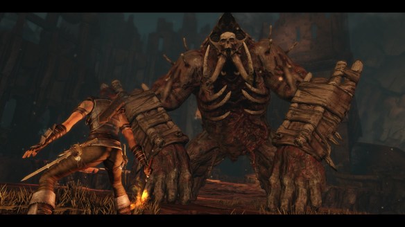 A cutscene in Bound by Flame