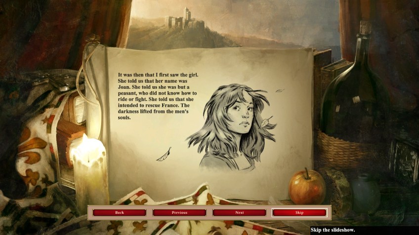 A mission briefing from the Joan of Arc campaign in the Age of Empires II Definitive Edition.