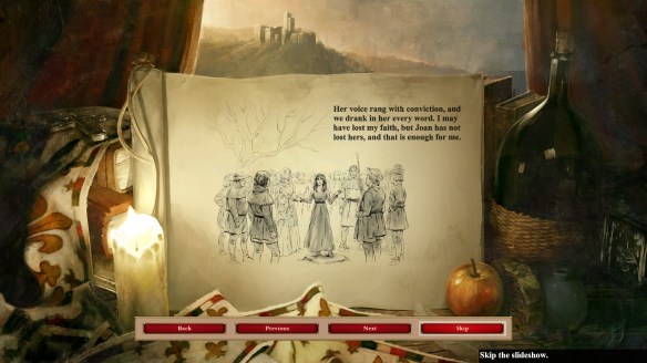 A mission briefing from the Joan of Arc campaign in the Age of Empires II Definitive Edition.