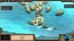 A naval battle in the Age of Empires II Definitive Edition.