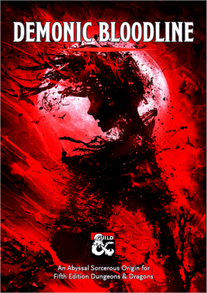 Cover art for demonic bloodline, a new sorcerer subclass for Fifth Edition.