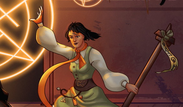 Art of Ji Wensdottir, the Iconic Street Preacher in Wyrd Street.