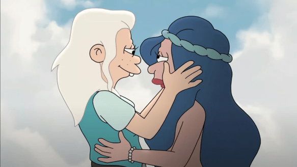 Tiabeanie and Mora in the final season of Disenchantment.