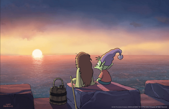 Elfo and Miri in the final season of Disenchantment.