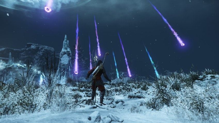 A gleamite shower in New World's Winter Convergence event.