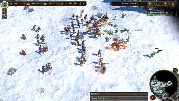 A Swedish army in Age of Empires III: Definitive Edition.