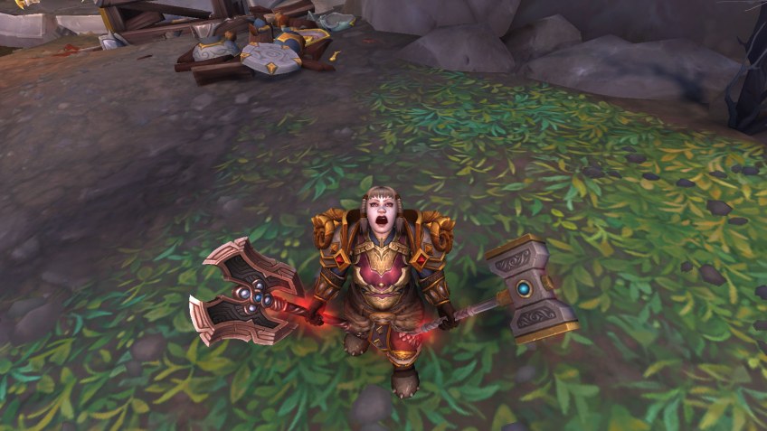 My Dwarf warrior in World of Warcraft: Dragonflight.