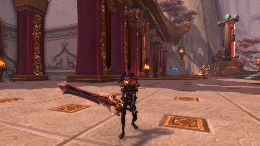 My Blood Elf paladin in the in World of Warcraft Pandaria remix event.