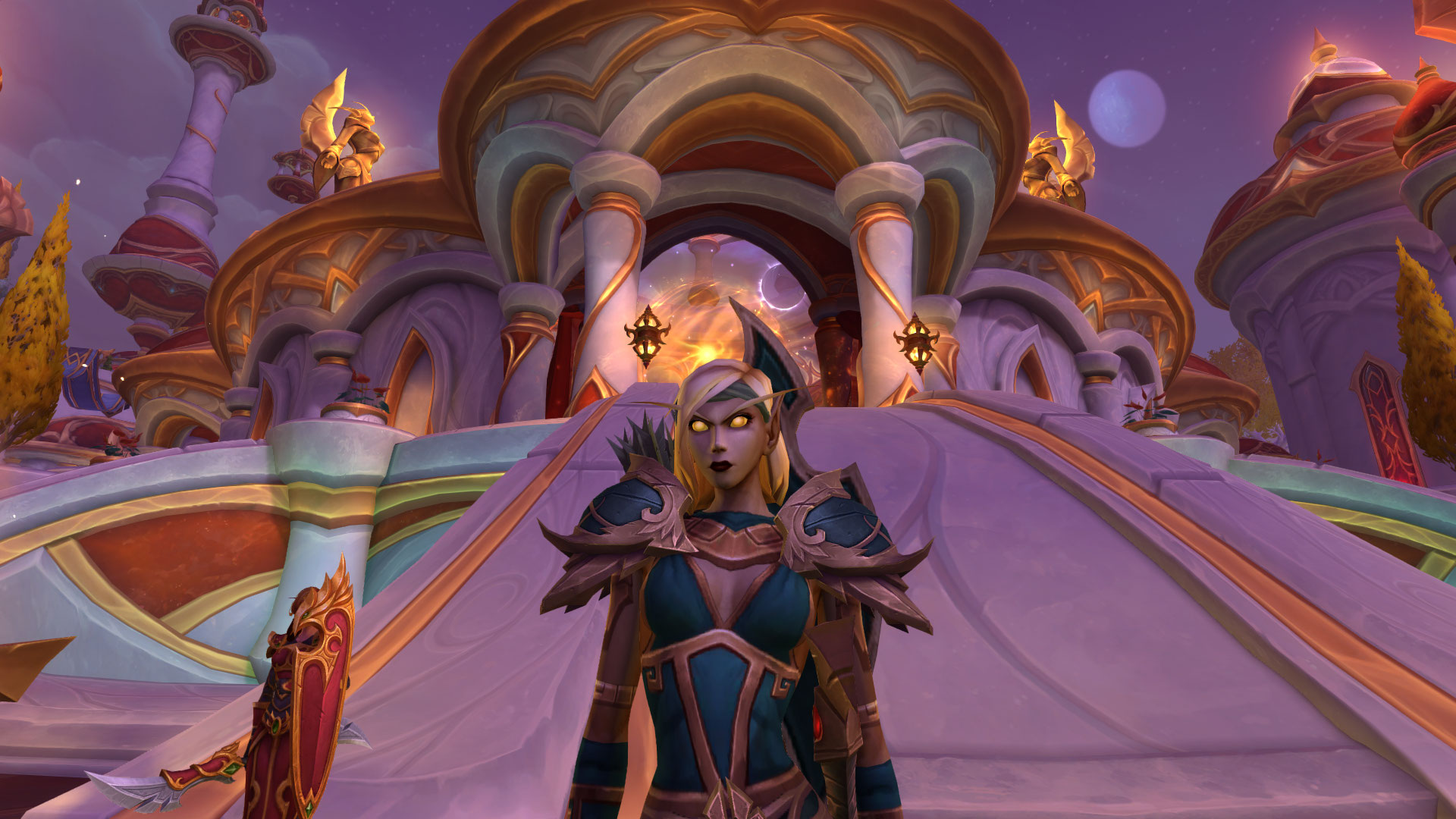 The latest outfit for my Blood Elf paladin in World of Warcraft.