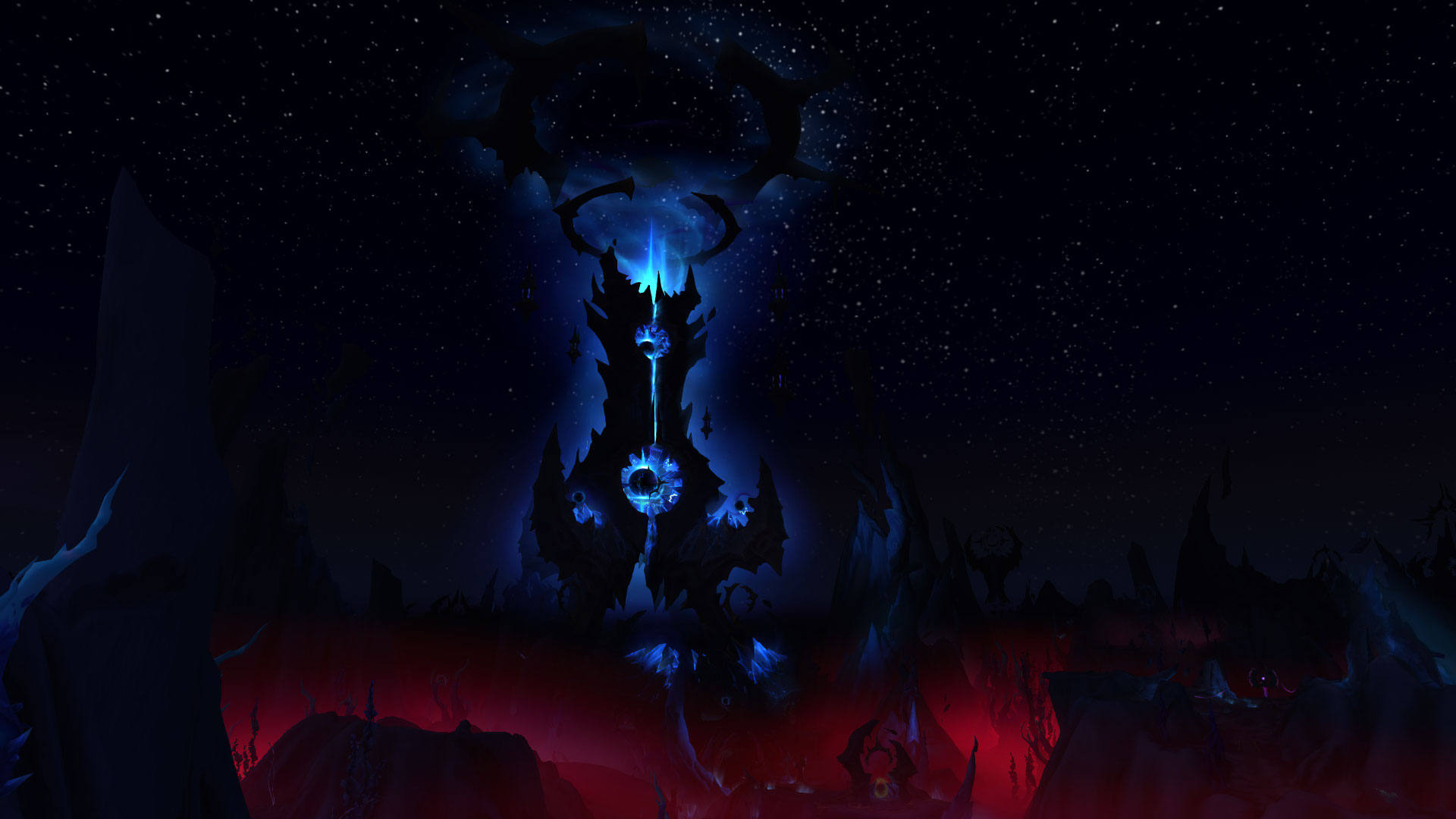 The Voidstorm viewed with an Inky Black Potion in World of Warcraft: Midnight.