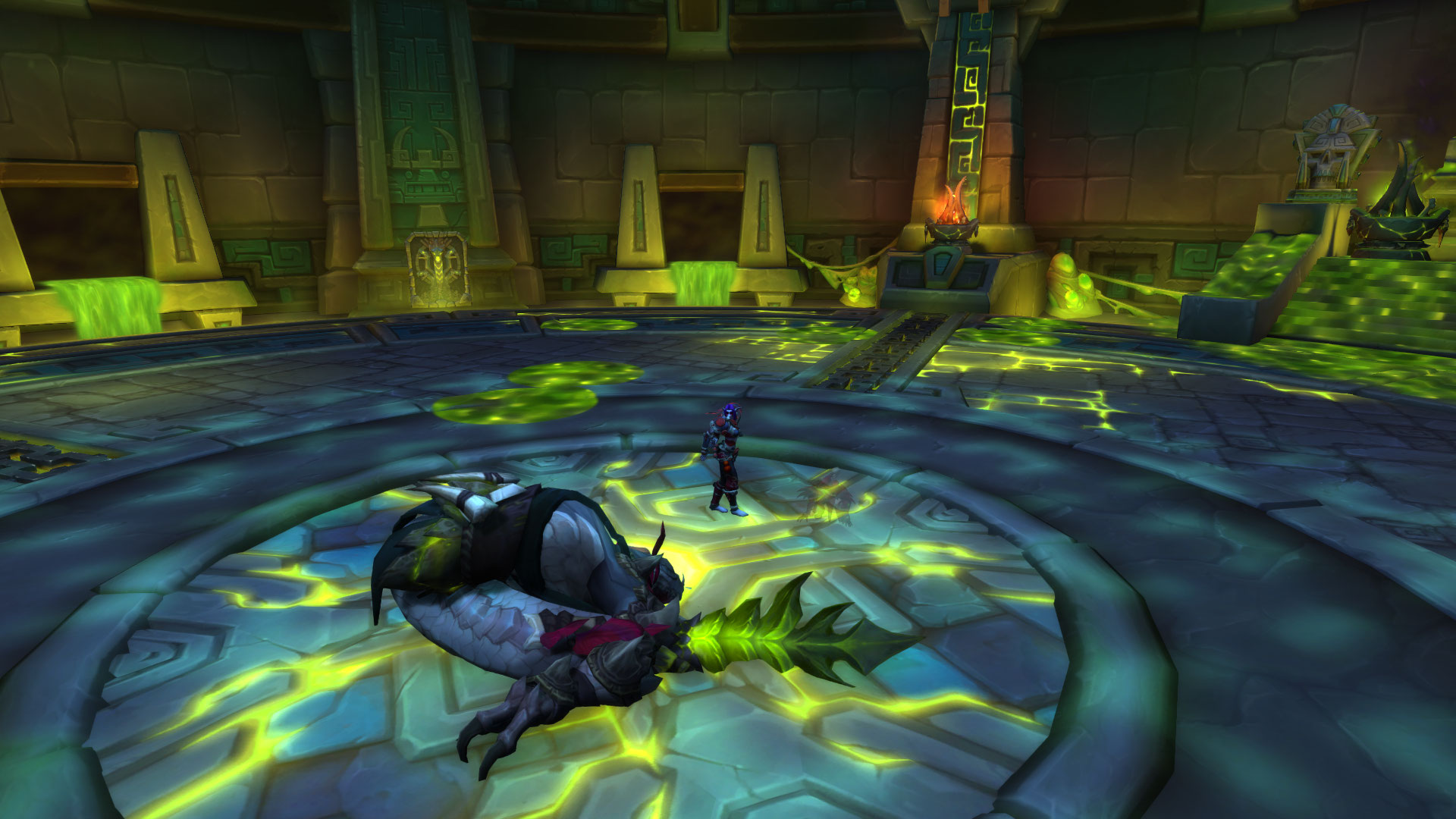 My monk celebrates after defeating the Midnight season two delve nemesis in World of Warcraft.